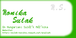 monika sulak business card